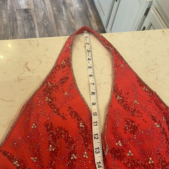 Joli Prom red sequined vneck plunge formal long dress SZ 12 NWT - Picture 8 of 8